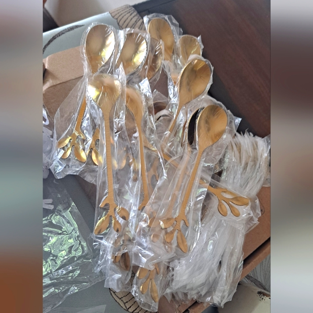 🥄Sets Tea Spoon Party Favors Gold 🥄